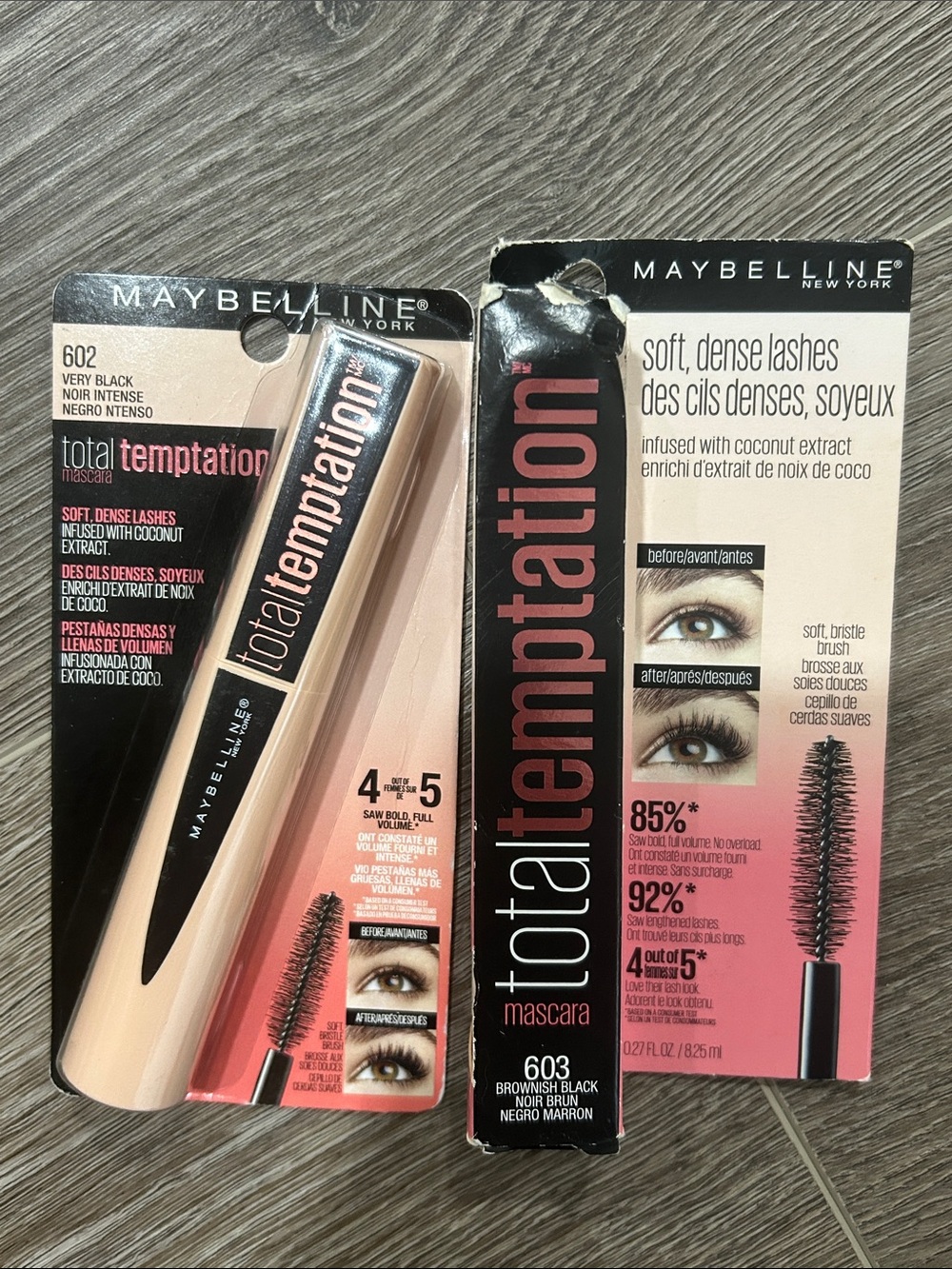 2X Maybelline Total Temptation Mascara very black & brownish black 🌸 FIRM PRICE🌸